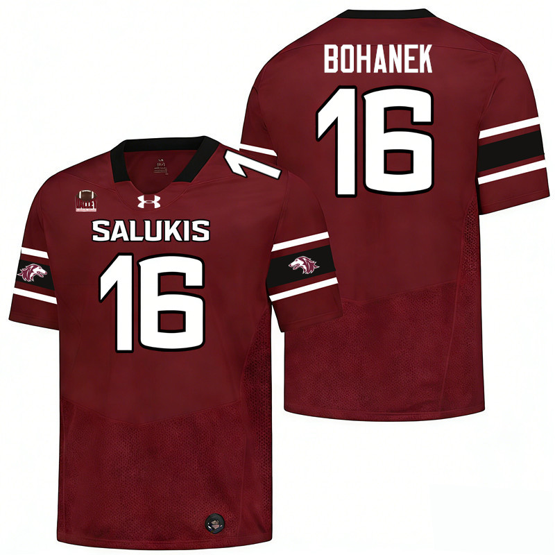 Southern Illinois Salukis #16 Colin Bohanek College Football Jerseys,Uniforms-Maroon